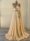 Yellow luxury shiny beading long tulle elegant ball gown evening dress party dress HZ1023