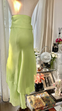 Light Green Shiny Fashion Elegant Exquisite Beading Long Chiffon Fairy Ball Gown Evening Dress Birthday/Wedding Guest/Holiday Party Dress Prom Dress Valentine's Day Date Dress HZ1023