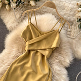 Cute Satin Short A Line Dress Fashion Dress HZ1023