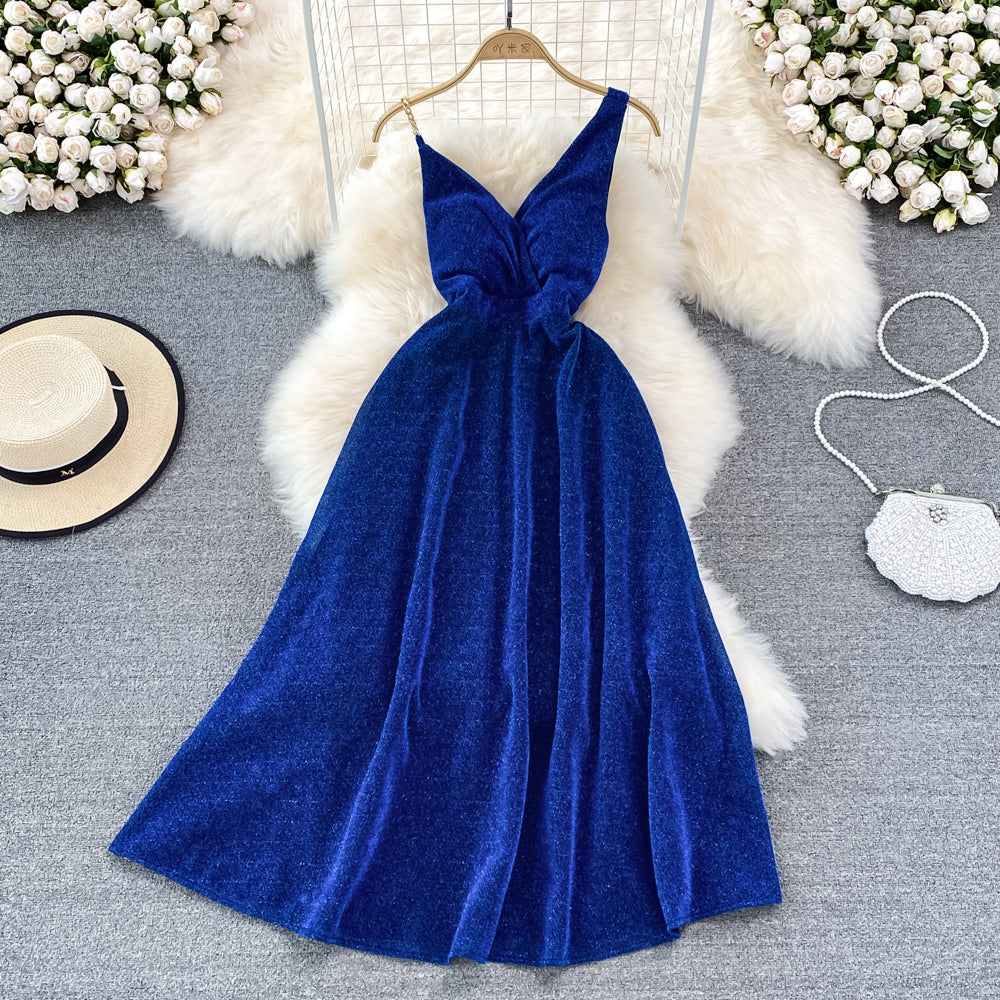 High end celebrity performance host banquet high waist slim dress HZ1023