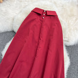 Mid length knee length A-line skirt, half skirt, umbrella skirt HZ1023