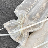 A-line lace dress fairy's first love Platycodon skirt HZ1023