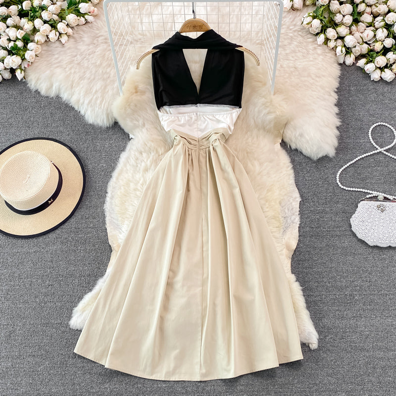 Stylish Halterneck Backless Dress A Line Fashion Dress HZ1023