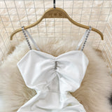 Slim slim sleeveless small short Hip Wrap vest skirt HZ1023