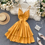 Cute V Neck Short Dress A Line Fashion Dresses HZ1023