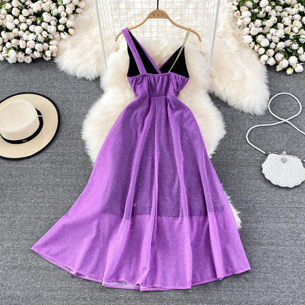 High end celebrity performance host banquet high waist slim dress HZ1023