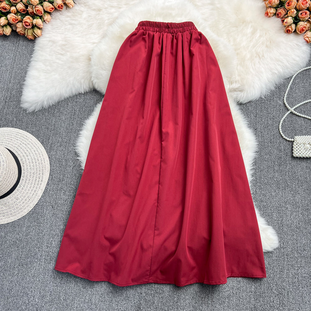 Mid length knee length A-line skirt, half skirt, umbrella skirt HZ1023