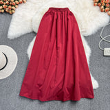 Mid length knee length A-line skirt, half skirt, umbrella skirt HZ1023