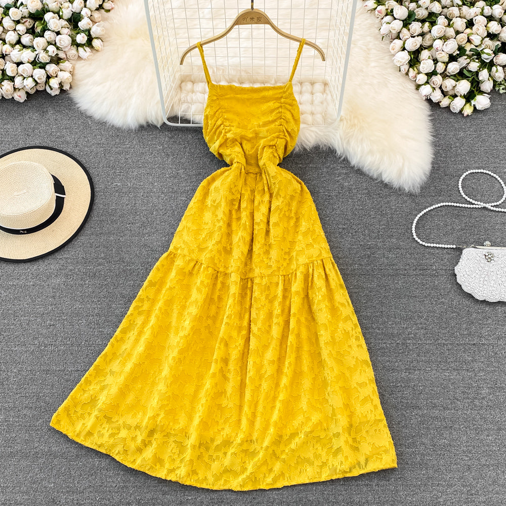 High waist slim A-line lace dress HZ1023