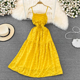 High waist slim A-line lace dress HZ1023