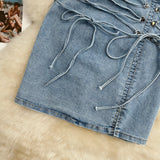 High waist slim A-line skirt versatile Hip Wrap short skirt HZ1023