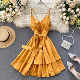 Cute V Neck Short Dress A Line Fashion Dresses HZ1023