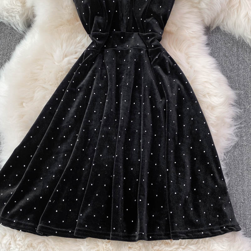 Sexy V Neck Short A Line Dress Fashion Dress HZ1023