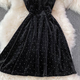 Sexy V Neck Short A Line Dress Fashion Dress HZ1023