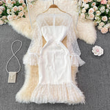 Sexy Long Sleeve Short Dress Fashion Dress HZ1023