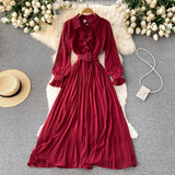 Elegant Chiffon Long Sleeve Dress Fashion Dress HZ1023