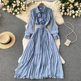 Elegant Chiffon Long Sleeve Dress Fashion Dress HZ1023