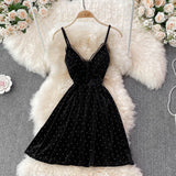 Sexy V Neck Short A Line Dress Fashion Dress HZ1023