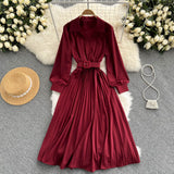 Simple V Neck Long Sleeve Dress A Line Fashion Dress HZ1023
