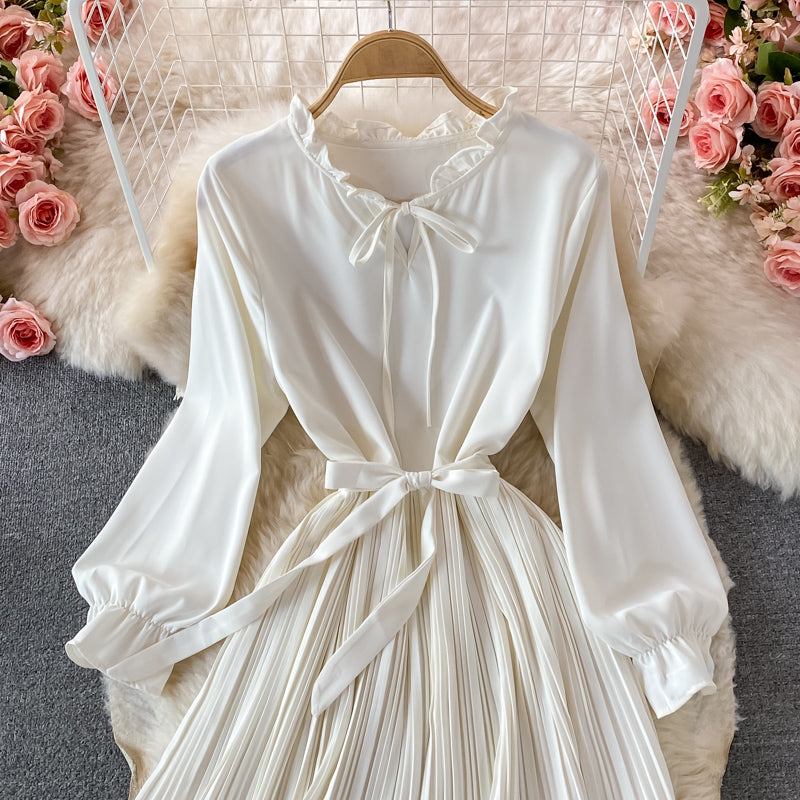 Cute A Line Short Dress Long Sleeve Fashion Dress HZ1023