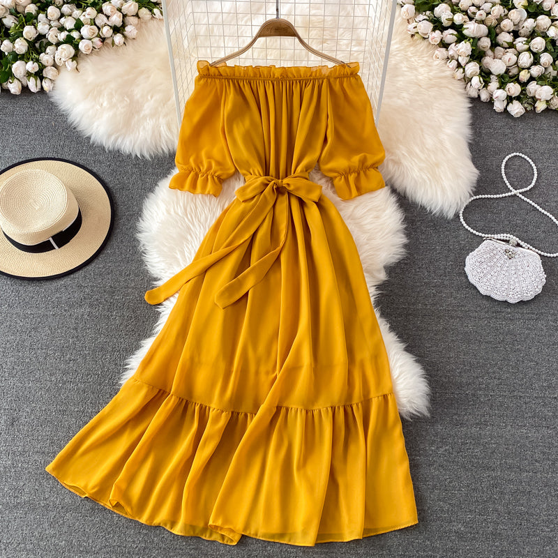 Simple Chiffon Short A Line Dress Fashion Dress HZ1023