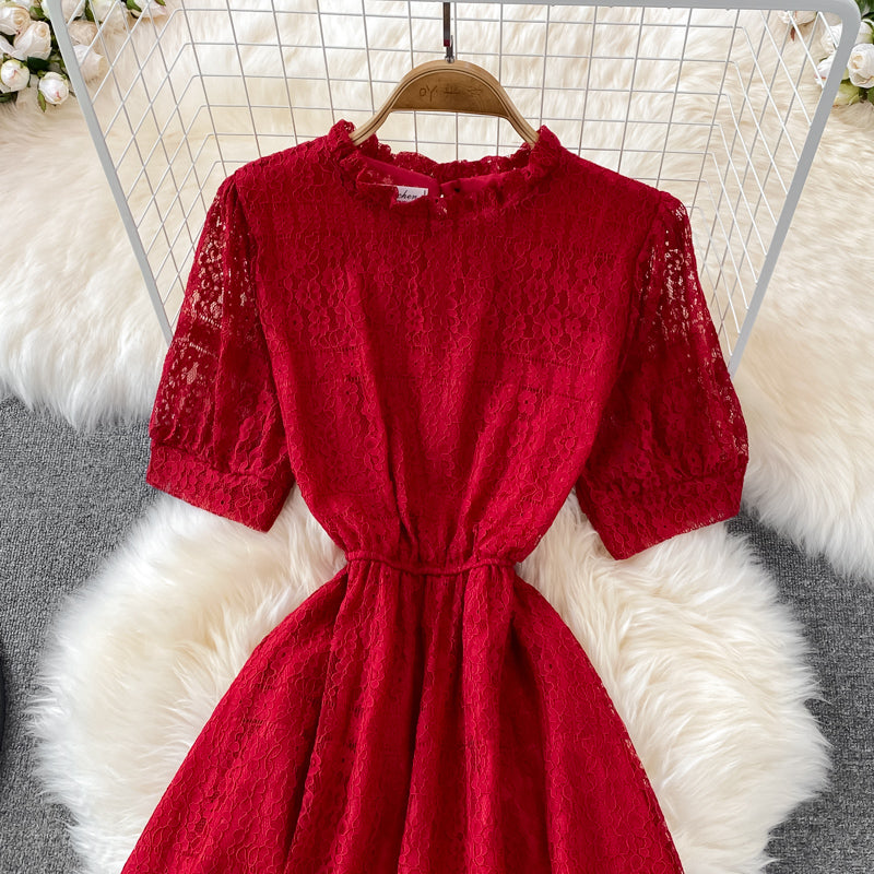 Cute Lace Short Dress A Line Fashion Dress HZ1023