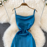 Simple Satin Short Dress Fashion Dress HZ1023