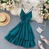 Cute V Neck Short Dress A Line Fashion Dresses HZ1023