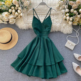 Cute V Neck Short Dress A Line Fashion Dresses HZ1023
