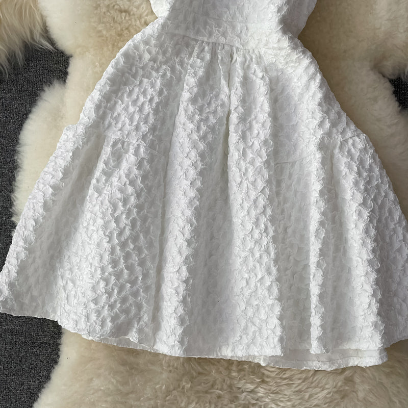 White A Line Short Dress Fashion Dress HZ1023