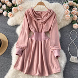 Casual Hooded A Line Dress HZ1023