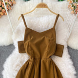 Cute Bow Velvet Backless Dress Fashion Dress HZ1023