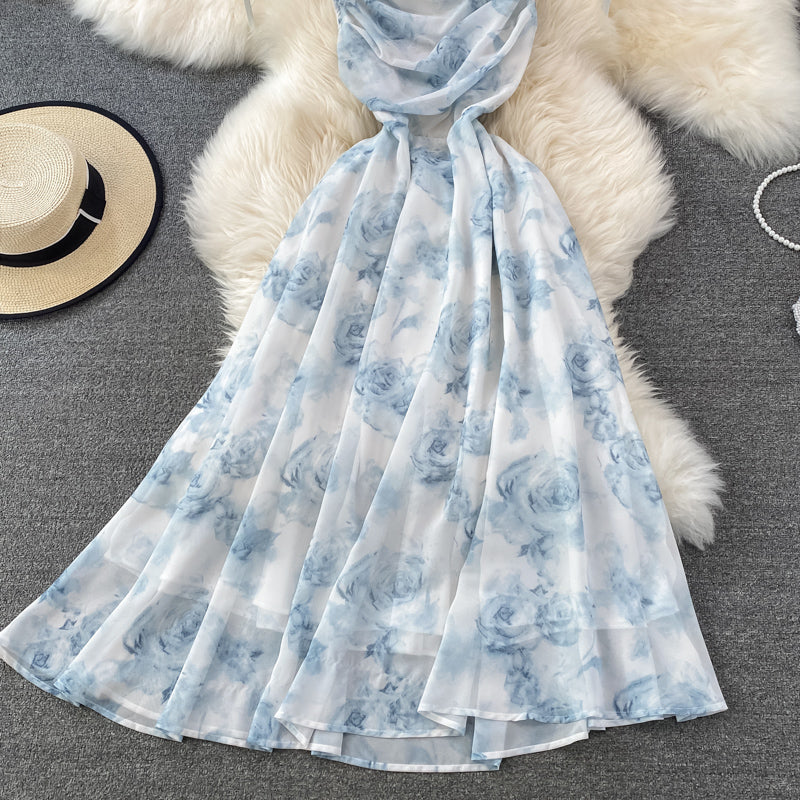 Cute A Line Floral Dress Fashion Dress HZ1023