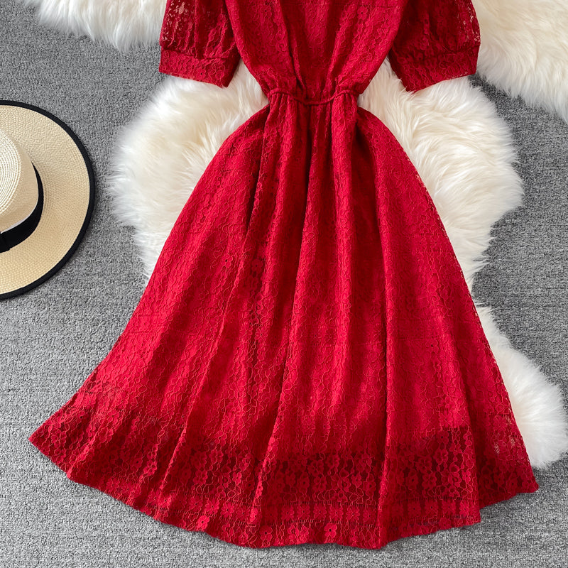 Cute Lace Short Dress A Line Fashion Dress HZ1023