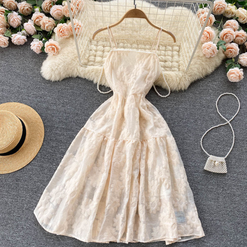 Sweet A Line Spaghetti Dress Fashion Dress HZ1023