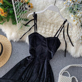 Cute Velvet Short A Line Dress Fashion Dress HZ1023