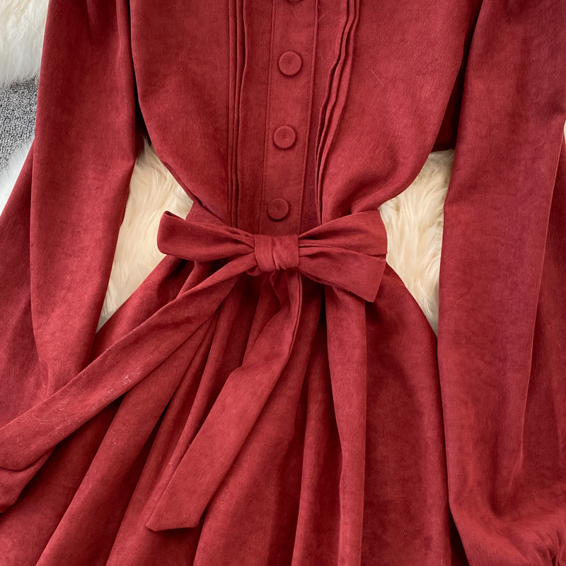 Cute A Line Long Sleeve Dress Fashion Dress HZ1023