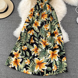 Cute V Neck Floral Dress With Bow Fashion Dress HZ1023
