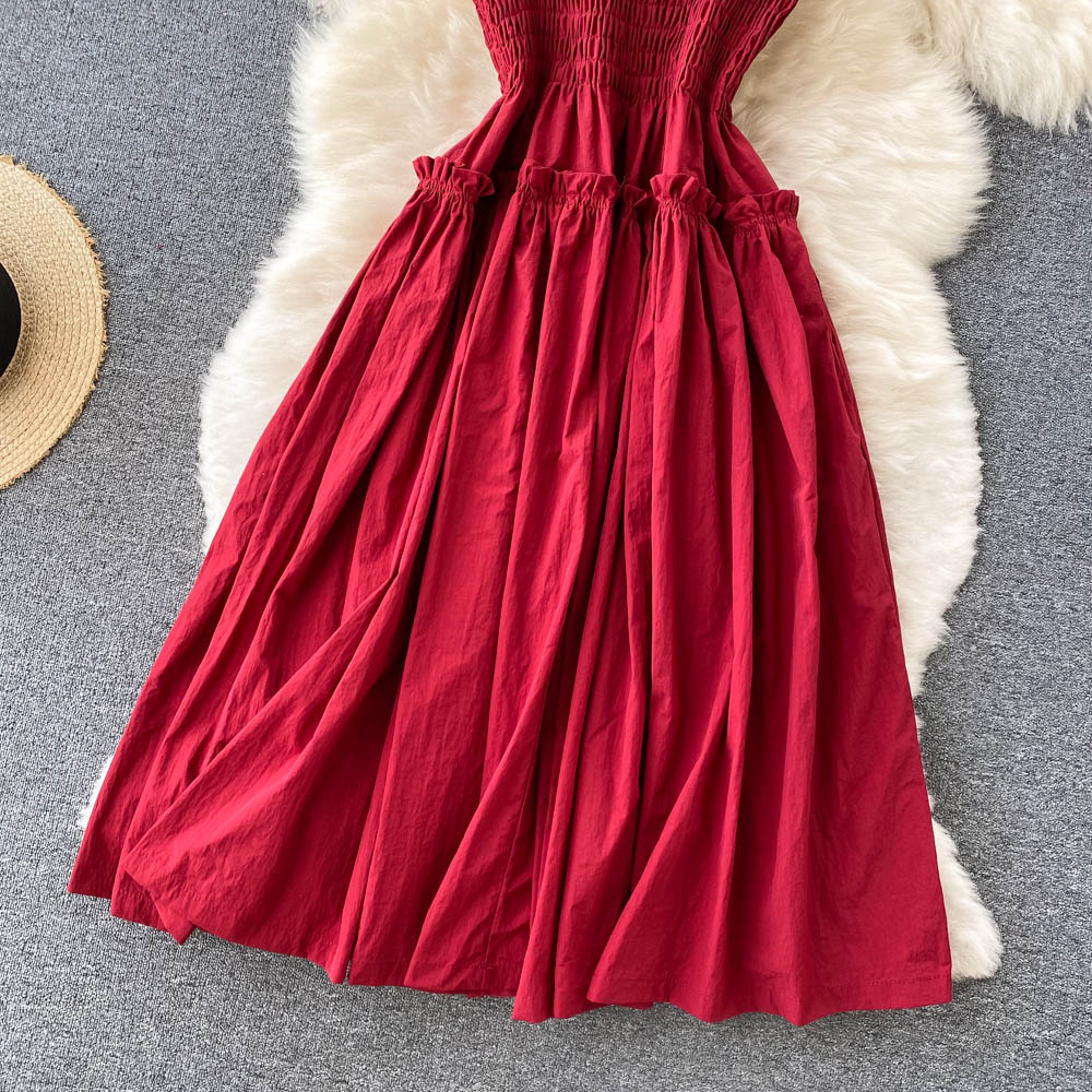 Red A Line Short Dress Fashion Girl Dress HZ1023