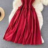 Red A Line Short Dress Fashion Girl Dress HZ1023