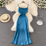 Simple Satin Short Dress Fashion Dress HZ1023