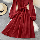 Cute A Line Long Sleeve Dress Fashion Dress HZ1023