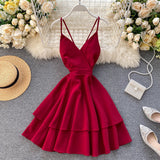 Cute V Neck Short Dress A Line Fashion Dresses HZ1023