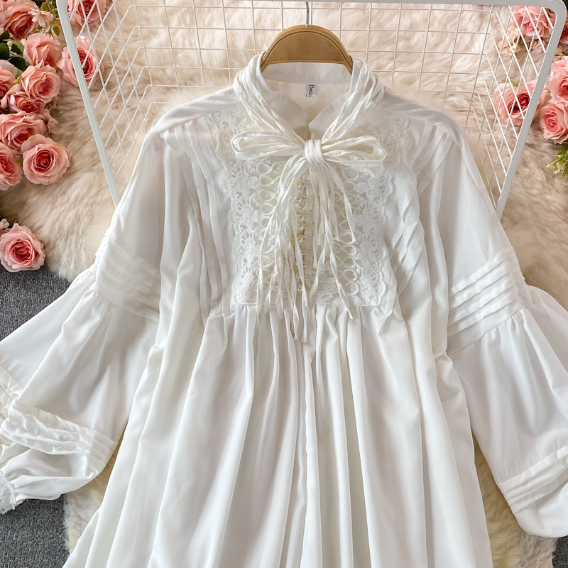Sweet Lace Long Sleeve Dress Fashion Dress HZ1023