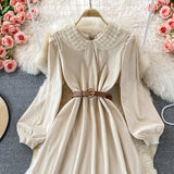 Sweet Lace Long Sleeve Dress A Line Fashion Dress HZ1023