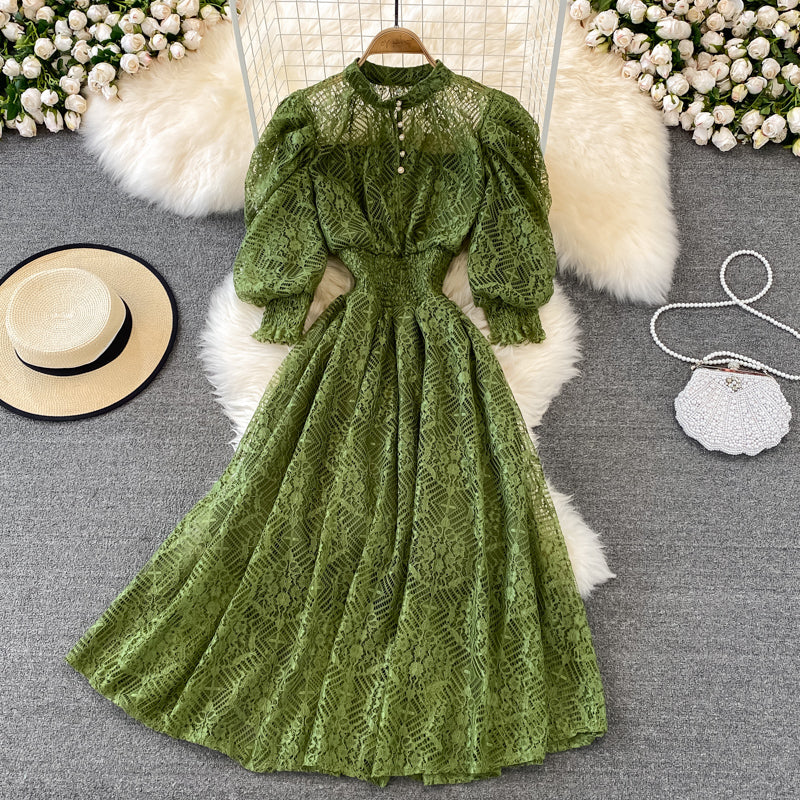 Cute Lace A Line Dress Lace Fashion Dress HZ1023