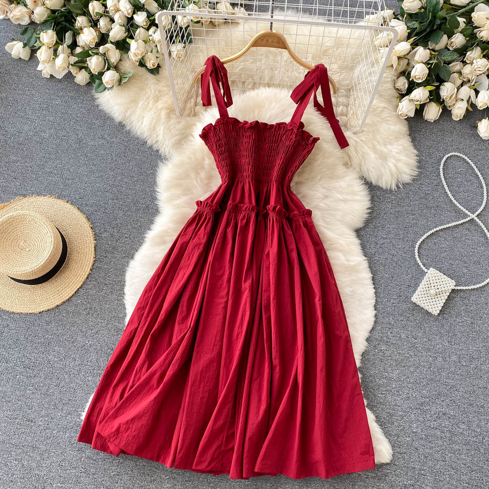 Red A Line Short Dress Fashion Girl Dress HZ1023