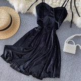 Cute Velvet Short A Line Dress Fashion Dress HZ1023