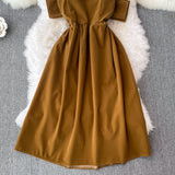 Cute Bow Velvet Backless Dress Fashion Dress HZ1023