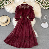Cute Lace A Line Dress Lace Fashion Dress HZ1023